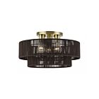 Livex Lighting 49134-01 Acordia 3-Lights 40W Antique Brass Semi Flush Mount
