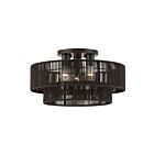 Livex Lighting 49134-92 Acordia 3-Lights 40W English Bronze Semi Flush Mount