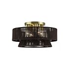 Livex Lighting 49148-01 Florell 4-Lights 40W Antique Brass Semi Flush Mount
