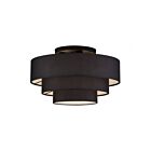 Livex Lighting 50268-04 Bainbridge 4-Lights 40W Black Semi Flush Mount