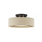 Livex Lighting 50927-07 Ellsworth 3-Lights 40W Bronze Semi Flush Mount