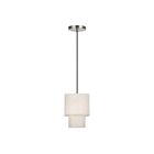Livex Lighting 51089-91 Monroe 1-Light 40W Brushed Nickel Pendant