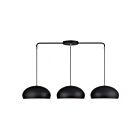 Livex Lighting 51512-04 Domma 3-Lights 60W Black and Brushed Nickel Accents Chandelier