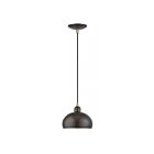 Livex Lighting 51513-92 Domma 1-Light 60W English Bronze and Antique Brass Accents Pendant