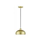 Livex Lighting 51514-33 Domma 1-Light 60W Soft Gold and Polished Brass Accents Pendant