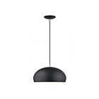 Livex Lighting 51515-04 Domma 1-Light 60W Black and Brushed Nickel Accents Pendant