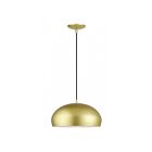 Livex Lighting 51515-33 Domma 1-Light 60W Soft Gold and Polished Brass Accents Pendant