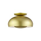 Livex Lighting 51517-33 Domma 3-Lights 40W Soft Gold Semi Flush Mount