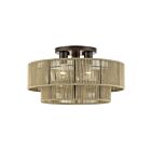 Livex Lighting 53144-92 Acordia 3-Lights 40W English Bronze Semi Flush Mount