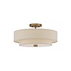 Livex Lighting 58855-48 Bellingham 4-Lights 60W Antique Gold Leaf Semi Flush Mount