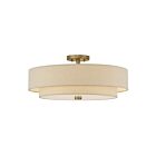 Livex Lighting 58856-48 Bellingham 5-Lights 60W Antique Gold Leaf Semi Flush Mount