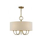 Livex Lighting 58865-48 Bellingham 5-Lights 60W Antique Gold Leaf Pendant