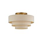 Livex Lighting 58876-48 Bellingham 4-Lights 40W Antique Gold Leaf Semi Flush Mount