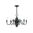Livex Lighting 60002-04 Laurelin 6-Lights 40W Black and Brushed Nickel Accents Chandelier