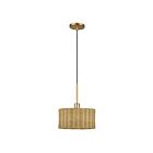 Livex Lighting 60042-48 Weavington 1-Light 40W Antique Gold Leaf Pendant