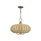 Livex Lighting 60204-48 Summervine 3-Lights 40W Antique Gold Leaf Pendant