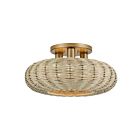 Livex Lighting 60208-48 Summervine 3-Lights 40W Antique Gold Leaf Semi Flush Mount
