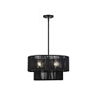 Livex Lighting 60244-04 Acordia 4-Lights 40W Black Pendant