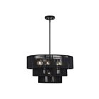 Livex Lighting 60247-04 Acordia 6-Lights 40W Black Pendant