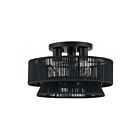 Livex Lighting 60252-04 Florell 3-Lights 40W Black Semi Flush Mount