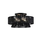 Livex Lighting 60257-04 Florell 4-Lights 40W Black Semi Flush Mount