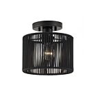 Livex Lighting 60264-04 Acordia 1-Light 40W Black Semi Flush Mount