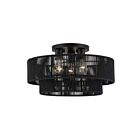 Livex Lighting 60267-04 Acordia 3-Lights 40W Black Semi Flush Mount