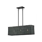 Livex Lighting 60552-04 Weavington 3-Lights 40W Black Chandelier