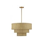 Livex Lighting 60596-48 Weavington 6-Lights 40W Antique Gold Leaf Pendant