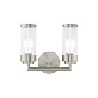 Livex Lighting 10362-91 2-Lights 200W Brushed Nickel Bath Vanity Light