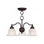 Livex Lighting 1343-07 Essex 3-Lights 300W Bronze Convertible Semi Flush Mount or Chandelier