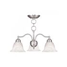 Livex Lighting 1343-91 Essex 3-Lights 300W Brushed Nickel Convertible Semi Flush Mount or Chandelier