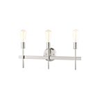 Livex Lighting 13883-91 Prague 3-Lights 180W Brushed Nickel Bath Vanity Light