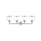 Livex Lighting 14134-91 4-Lights 240W Brushed Nickel Bath Vanity Light