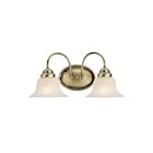 Livex Lighting 1532-01 Edgemont 2-Lights 200W Antique Brass Bath Vanity Light