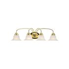 Livex Lighting 1534-02 Edgemont 4-Lights 400W Polished Brass Bath Vanity Light