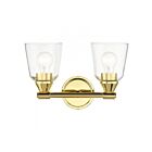 Livex Lighting 16782-02 Catania 2-Lights 120W Polished Brass Bath Vanity Light
