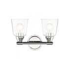 Livex Lighting 16782-05 Catania 2-Lights 120W Polished Chrome Bath Vanity Light