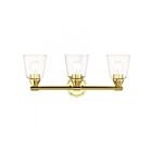 Livex Lighting 16783-02 Catania 3-Lights 180W Polished Brass Bath Vanity Light