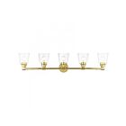 Livex Lighting 16785-02 Catania 5-Lights 300W Polished Brass Bath Vanity Light