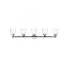 Livex Lighting 16785-05 Catania 5-Lights 300W Polished Chrome Bath Vanity Light