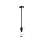 Livex Lighting 17140-46 Quincy 1-Light 60W Black Chrome Pendant