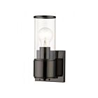 Livex Lighting Quincy 17141-46 60W 1-Light Black Chrome Wall Sconce