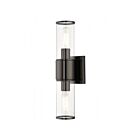 Livex Lighting 17142-46 Quincy 2-Lights 120W Black Chrome Bath Vanity Light