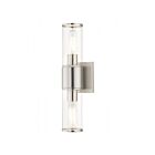 Livex Lighting 17142-91 Quincy 2-Lights 120W Brushed Nickel Bath Vanity Light