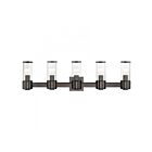 Livex Lighting 17145-46 Quincy 5-Lights 300W Black Chrome Bath Vanity Light