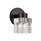Livex Lighting Rotterdam 17371-46 60W 1-Light Black Chrome Wall Sconce