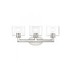 Livex Lighting 17913-91 3-Lights 180W Brushed Nickel Bath Vanity Light