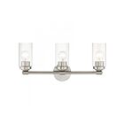 Livex Lighting 18083-91 Whittier 3-Lights 180W Brushed Nickel Bath Vanity Light