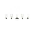 Livex Lighting 18085-05 Whittier 5-Lights 300W Polished Chrome Bath Vanity Light
